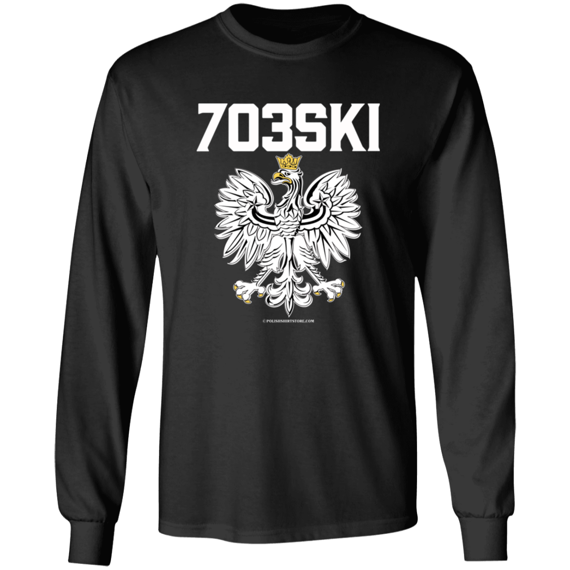 703ski Apparel CustomCat G540 LS T-Shirt Black S