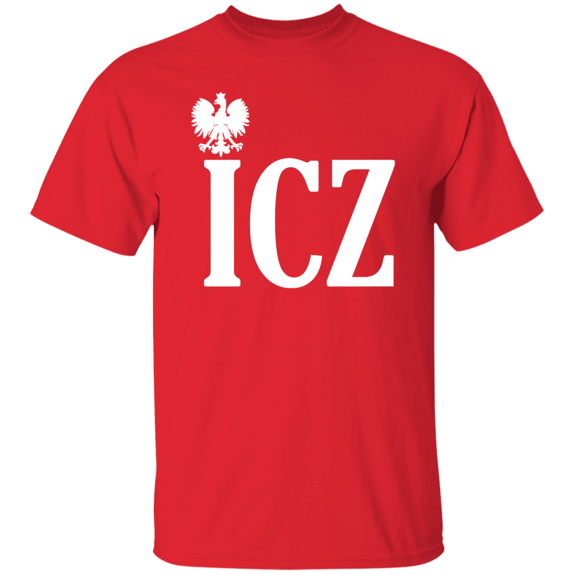 ICZ Polish Surname Ending Apparel CustomCat G500 5.3 oz. T-Shirt Red S