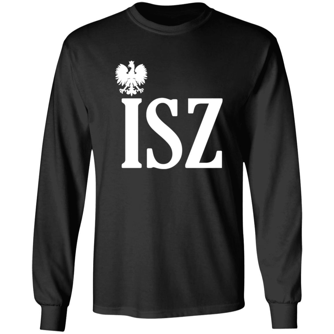 ISZ Polish Surname Ending Apparel CustomCat G540 LS T-Shirt Black S