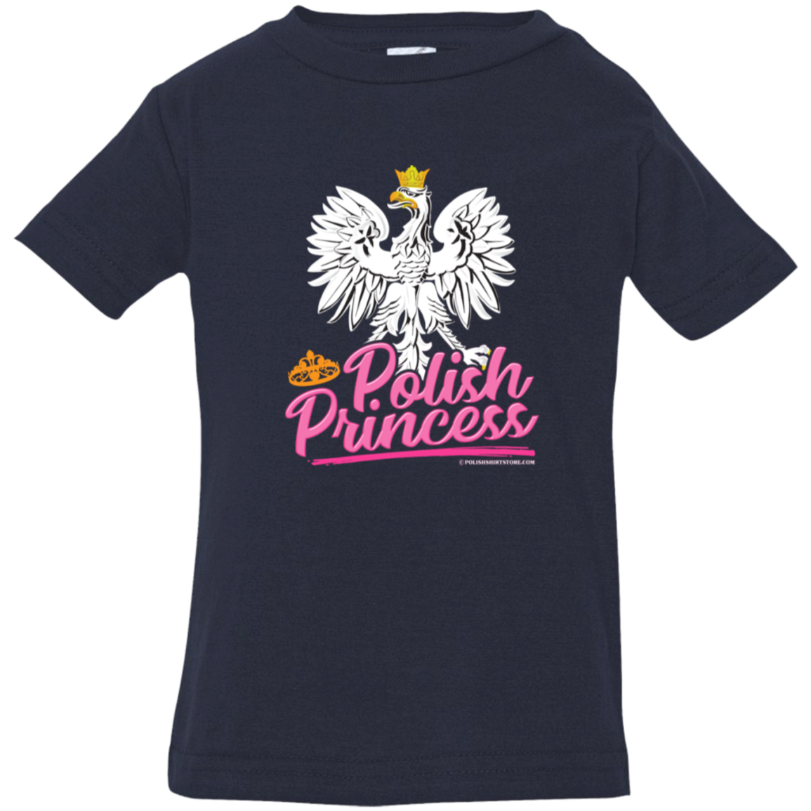 Polish Princess With Eagle Infant & Toddler Apparel CustomCat Infant  T-Shirt Navy 6 Months