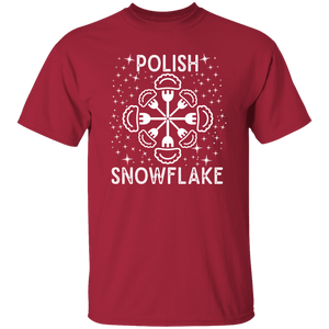 Polish Snowflake T-Shirt - G500 5.3 oz. T-Shirt / Cardinal / S - Polish Shirt Store