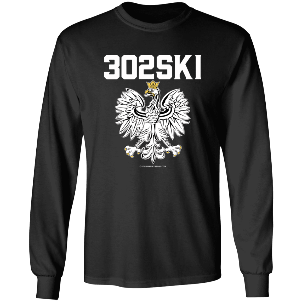 302SKI Apparel CustomCat G540 LS T-Shirt Black S