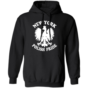 New York  Polish Pride - G185 Pullover Hoodie / Black / S - Polish Shirt Store