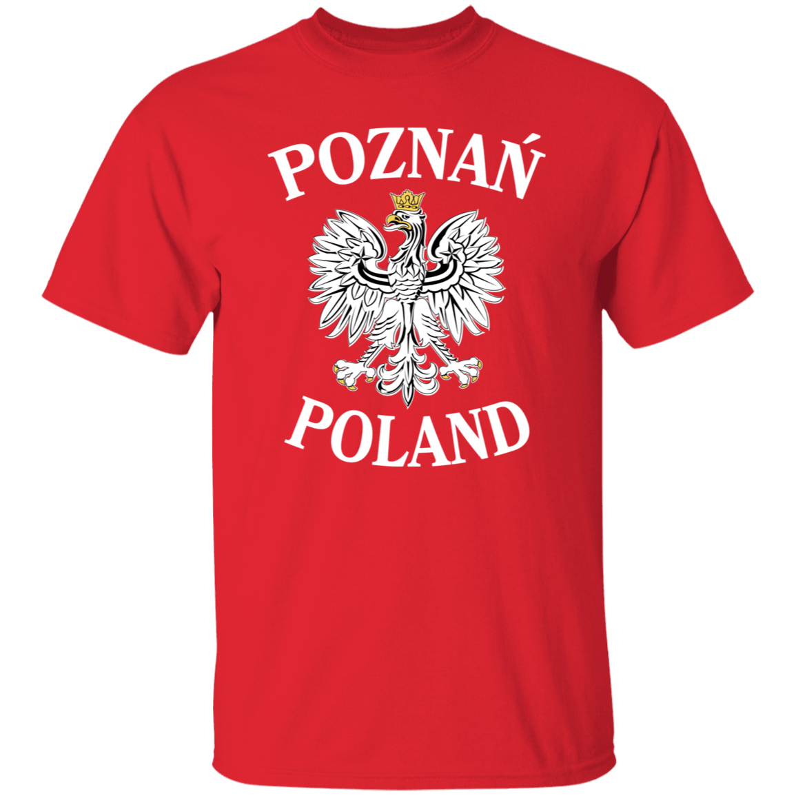 Poznan Poland T-Shirt T-Shirts CustomCat Red S 