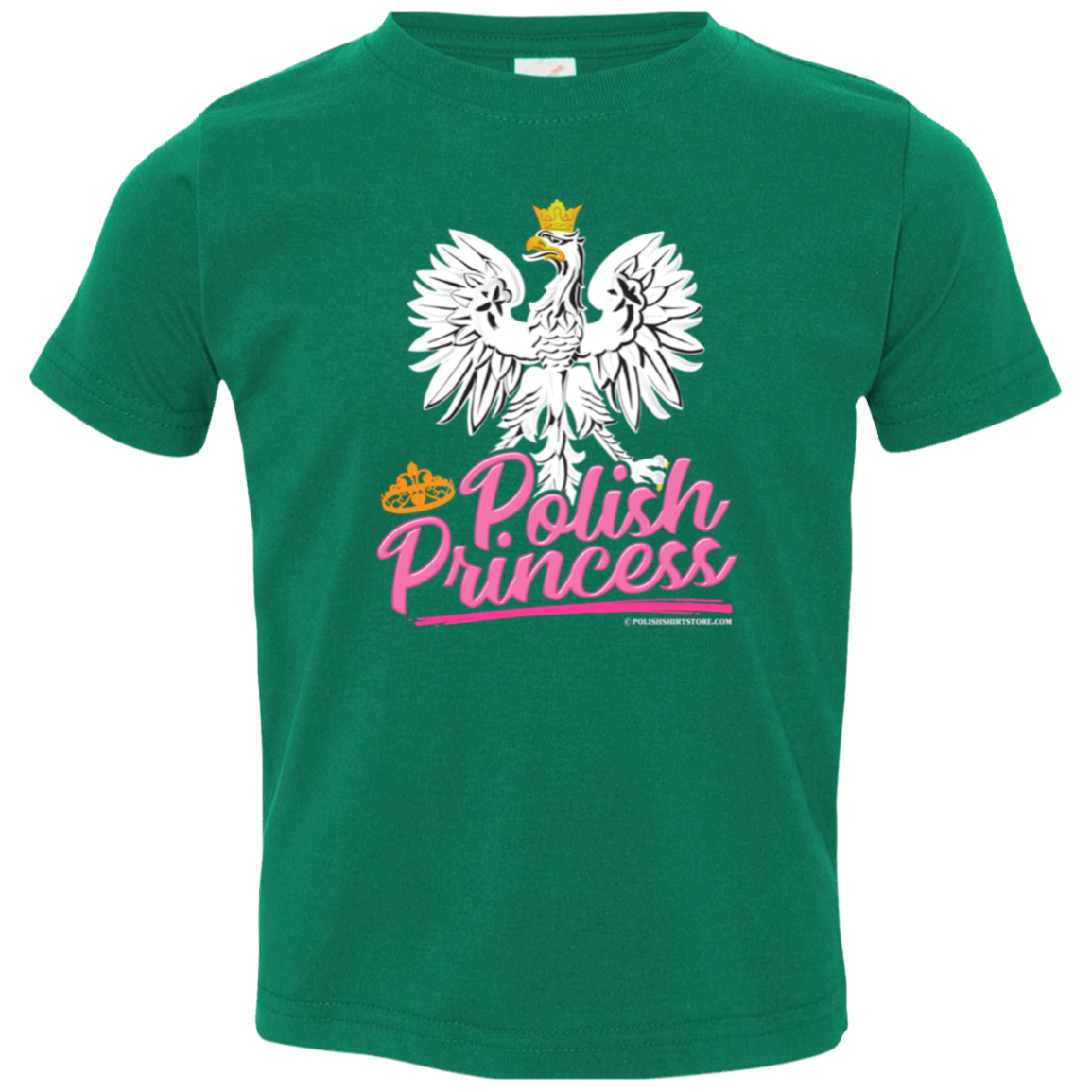 Polish Princess With Eagle Infant &amp; Toddler Apparel CustomCat Toddler T-Shirt Kelly 2T