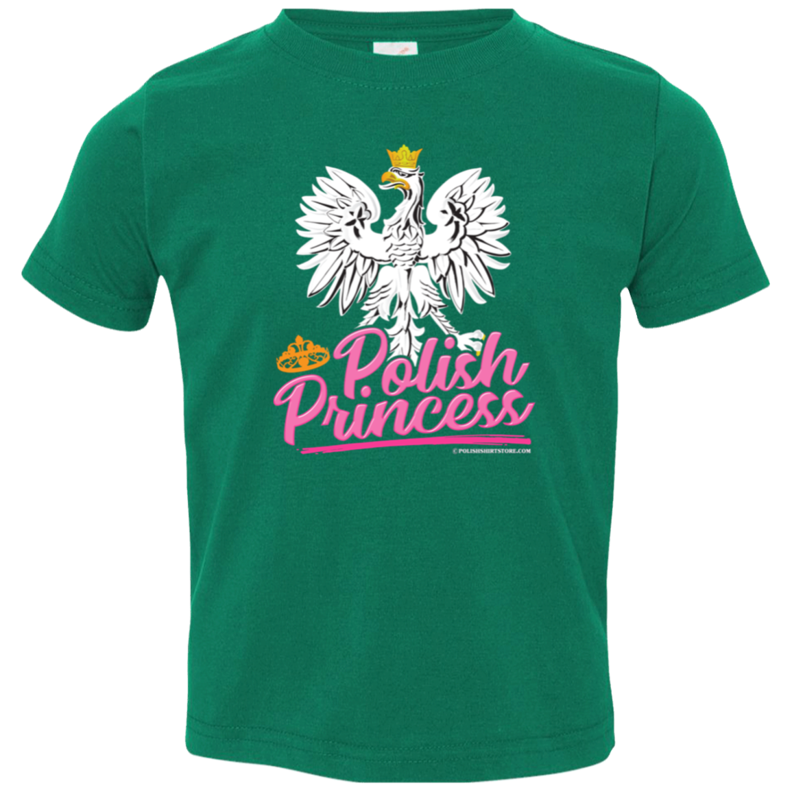 Polish Princess With Eagle Infant & Toddler Apparel CustomCat Toddler T-Shirt Kelly 2T