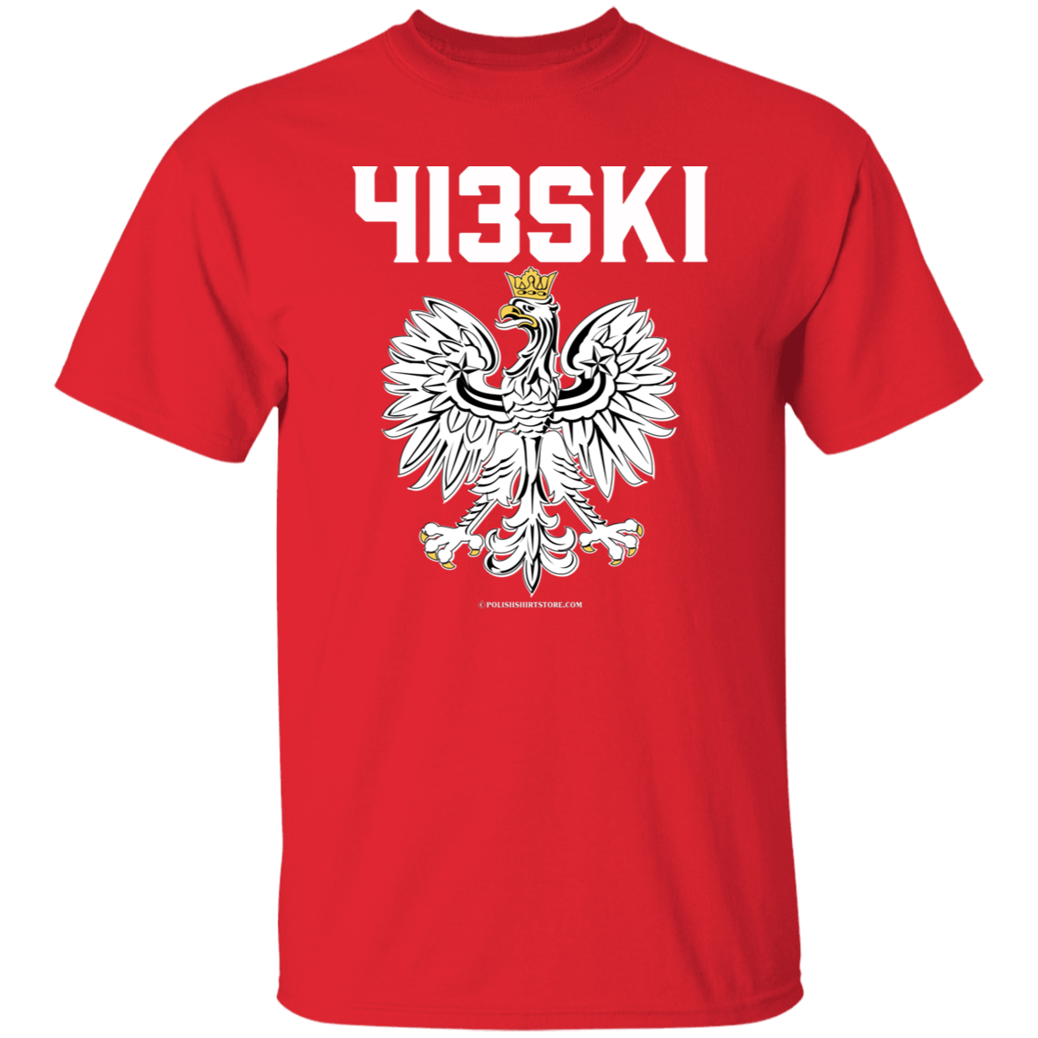 413SKI Apparel CustomCat G500 5.3 oz. T-Shirt Red S