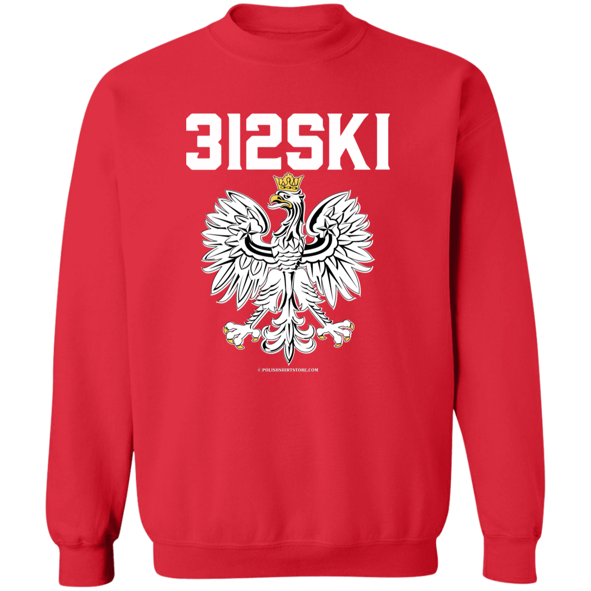 312SKI Apparel CustomCat G180 Crewneck Pullover Sweatshirt Red S