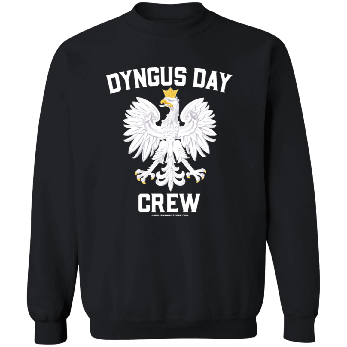 Dyngus Day Crew Apparel CustomCat G180 Crewneck Pullover Sweatshirt Black S