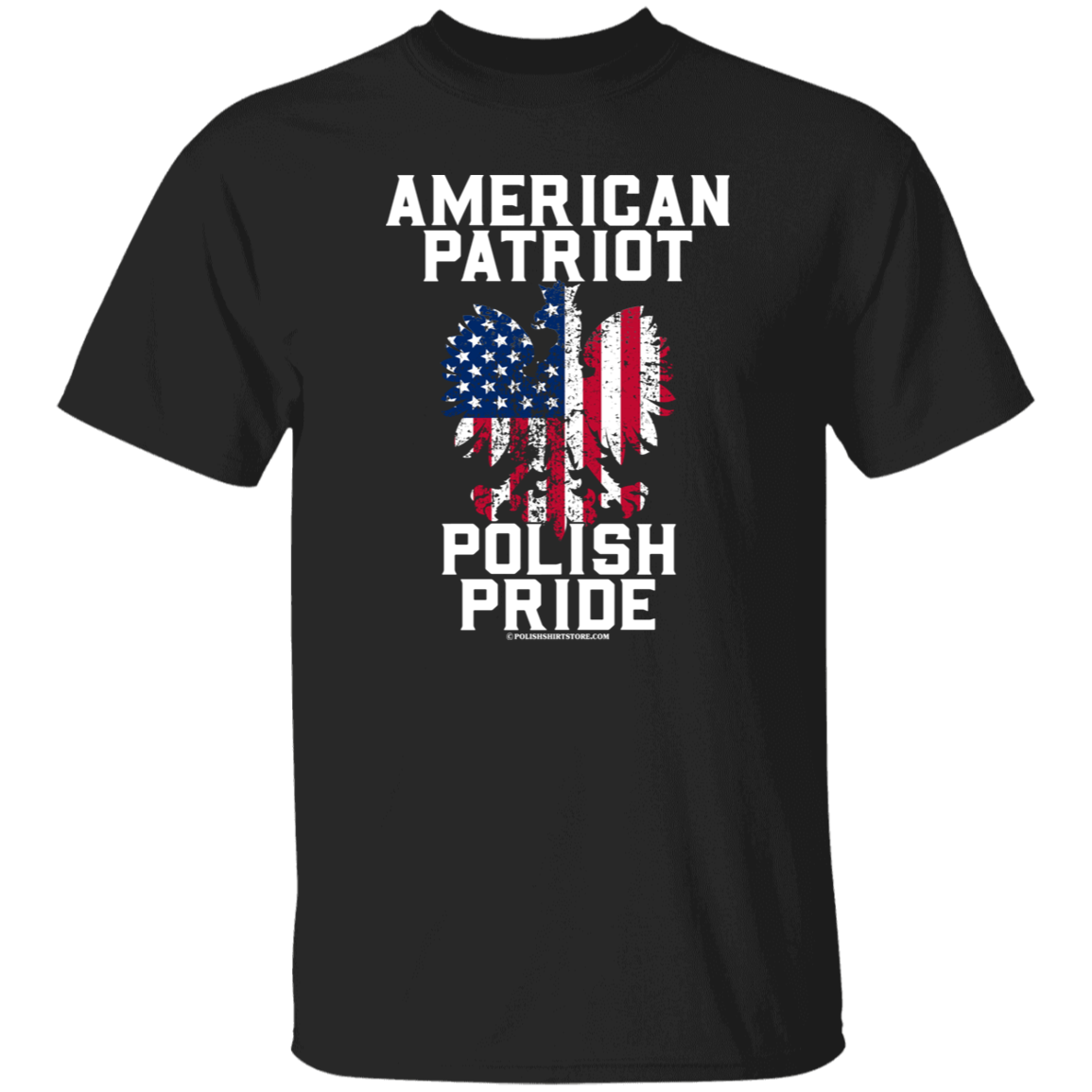 American Patriot Polish Pride T-Shirts CustomCat G500 5.3 oz. T-Shirt Black S