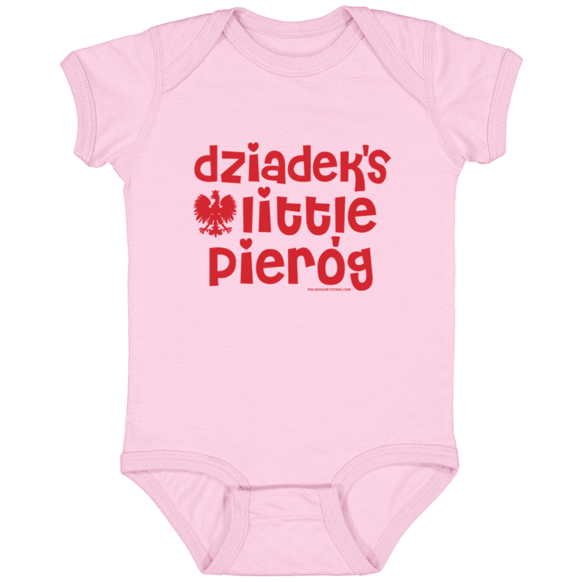 Dziadek's Little Pierogi Infant Bodysuit Baby CustomCat Pink Newborn 