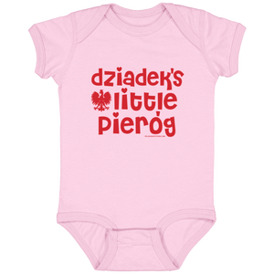 Dziadek's Little Pierogi Infant Bodysuit - Pink / Newborn - Polish Shirt Store