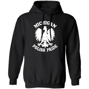 Michigan Polish Pride - G185 Pullover Hoodie / Black / S - Polish Shirt Store