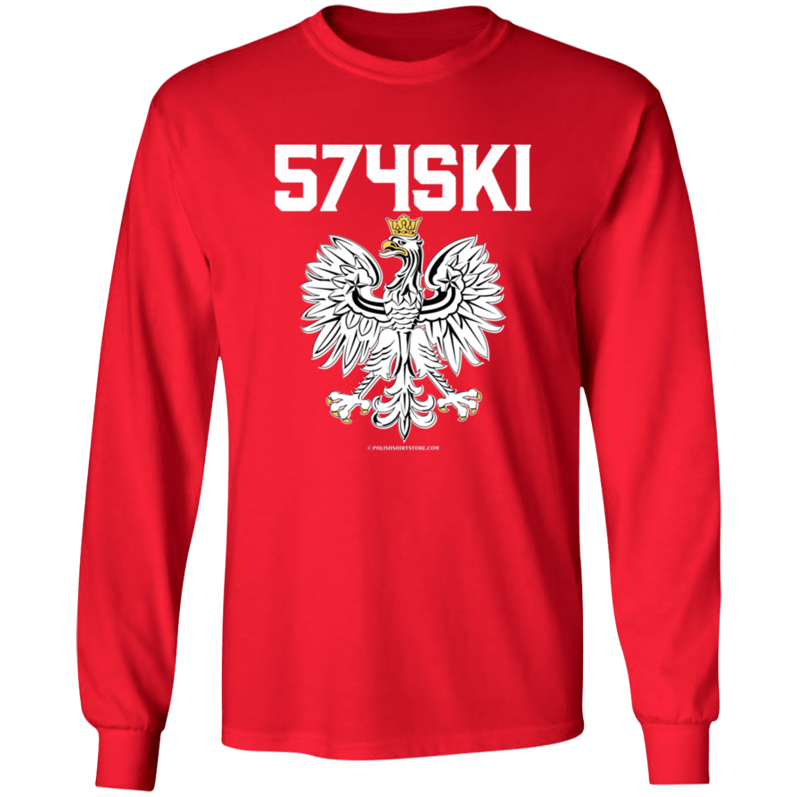 574SKI Apparel CustomCat G540 LS T-Shirt Red S