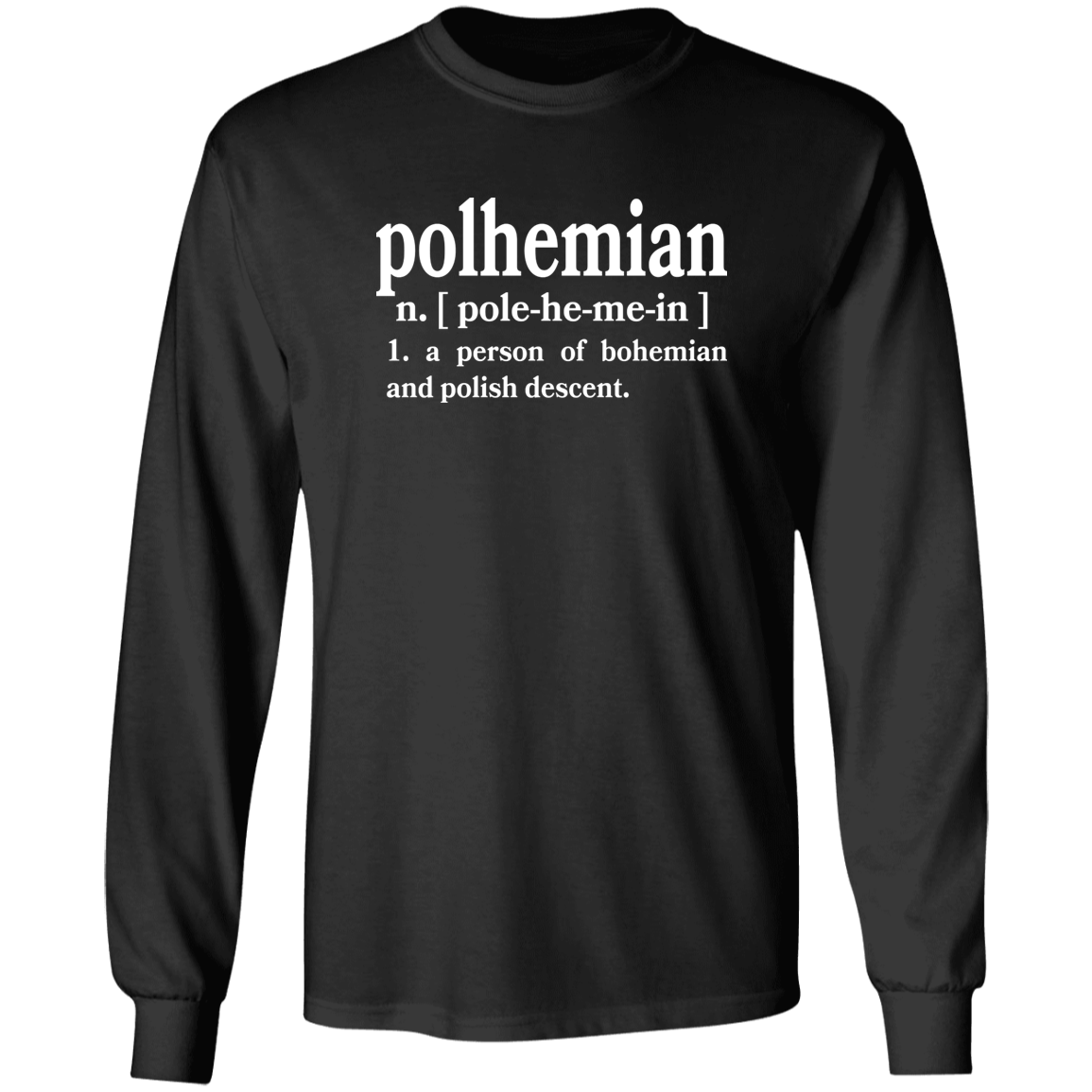 Polhemian Defintion Apparel CustomCat G540 LS T-Shirt Black S
