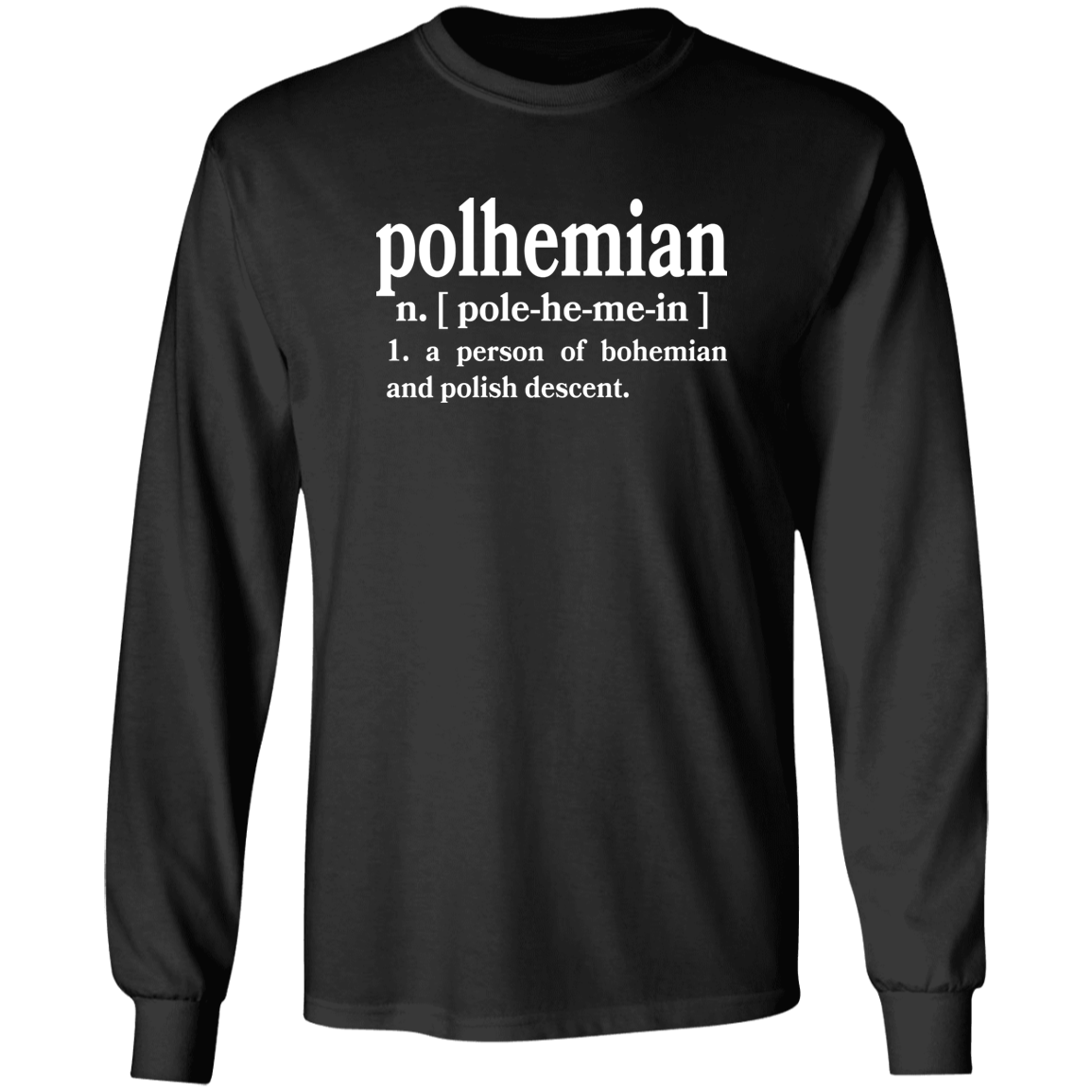 Polhemian Defintion Apparel CustomCat G240 LS Ultra Cotton T-Shirt Black S