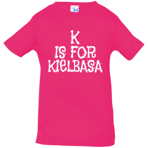 K Is For Kielbasa Infant & Toddler T-Shirt - Infant  T-Shirt / Hot Pink / 6 Months - Polish Shirt Store