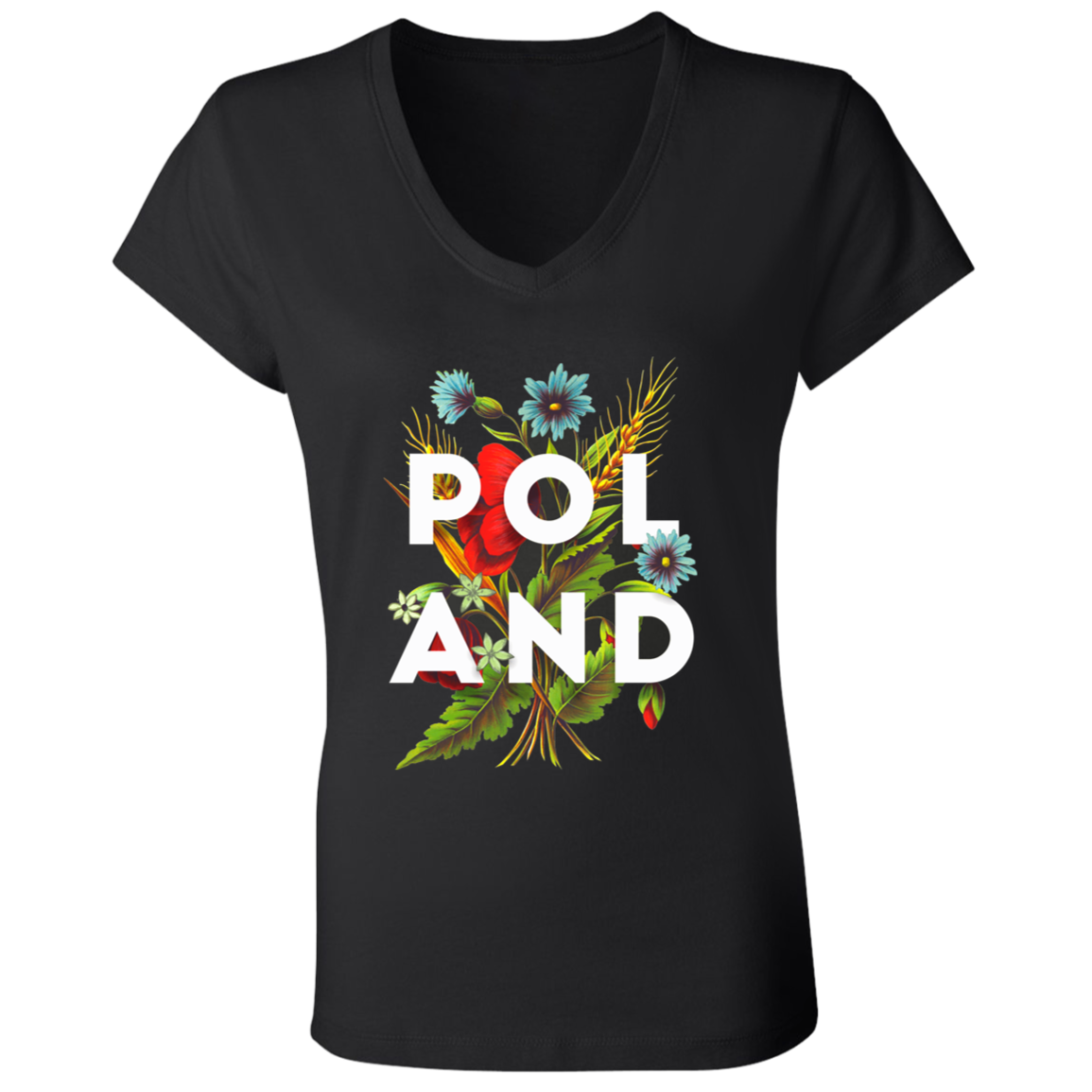 Poland Flowers Apparel CustomCat   