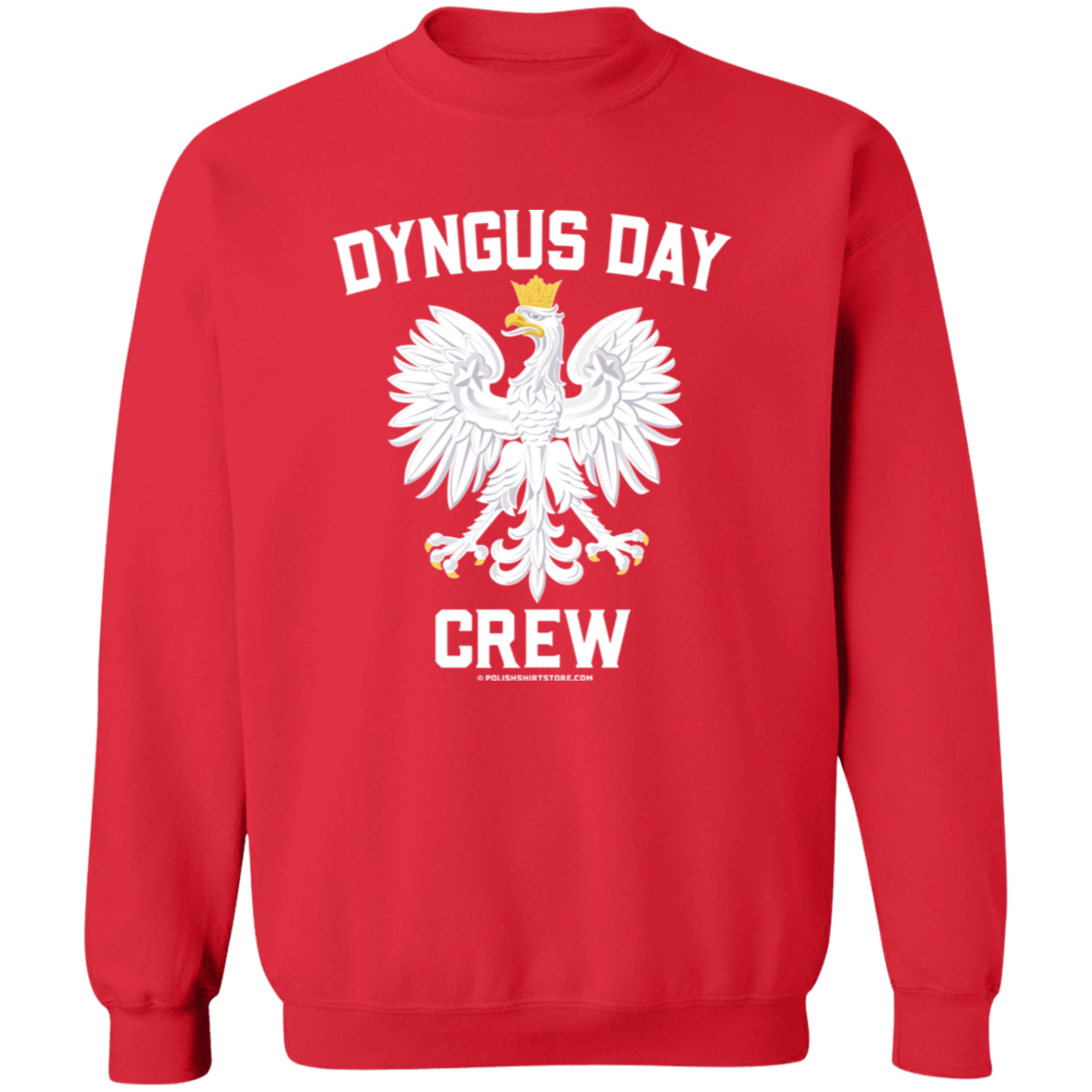 Dyngus Day Crew Apparel CustomCat G180 Crewneck Pullover Sweatshirt Red S
