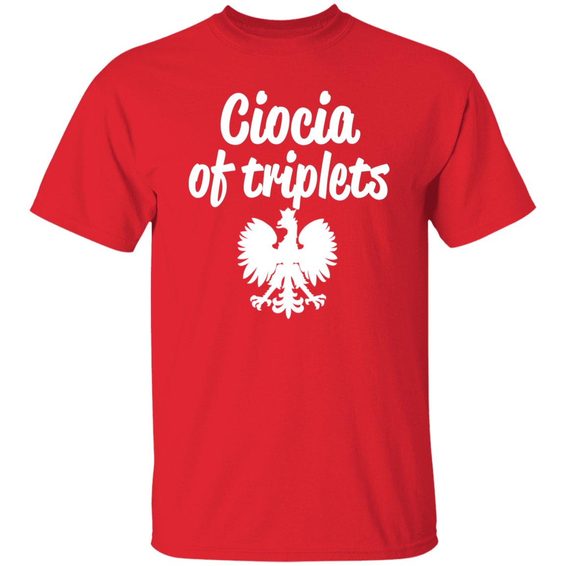 Ciocia of Triplets Apparel CustomCat G500 5.3 oz. T-Shirt Red S