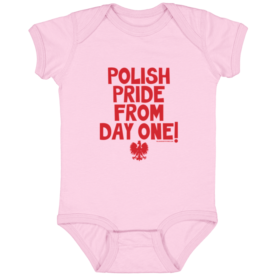 Polish Pride From Day One Infant Bodysuit Baby CustomCat Pink Newborn 