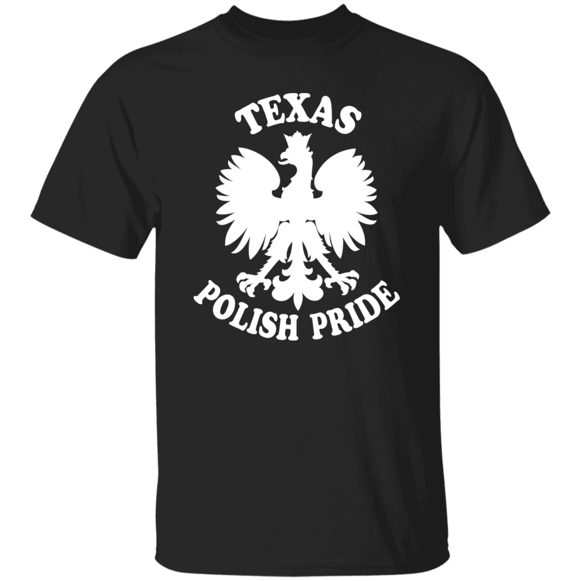 Texas  Polish Pride Apparel CustomCat G500 5.3 oz. T-Shirt Black S