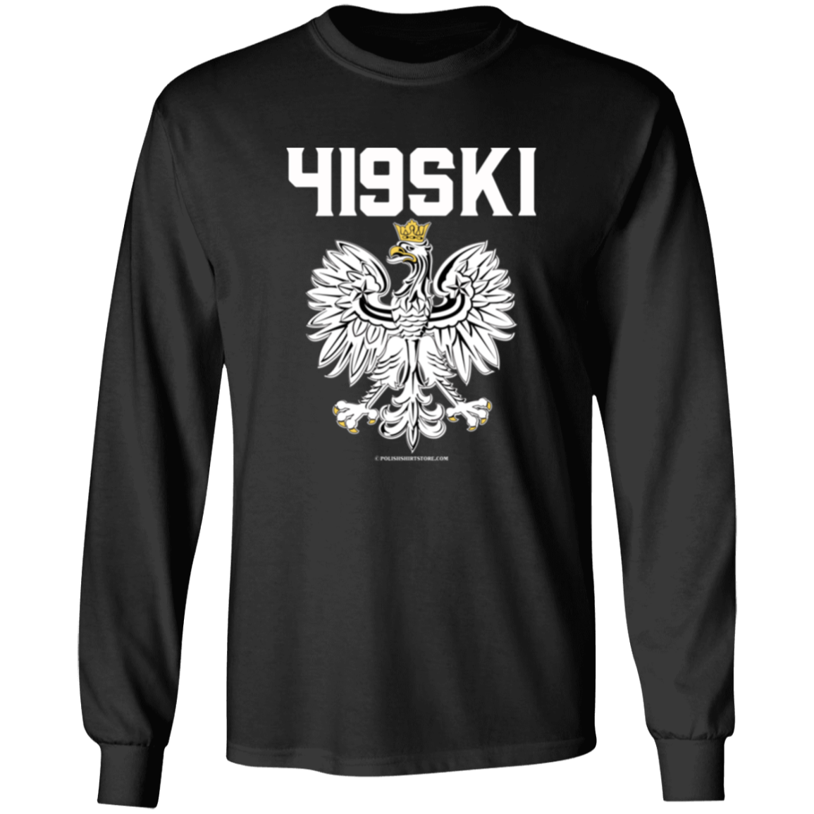 419SKI Apparel CustomCat G540 LS T-Shirt Black S