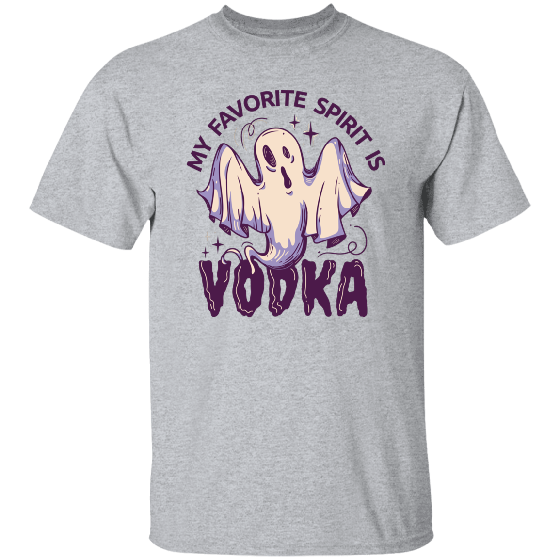 My Favorite Spirit is Vodka T-shirt T-Shirts CustomCat Sport Grey S 