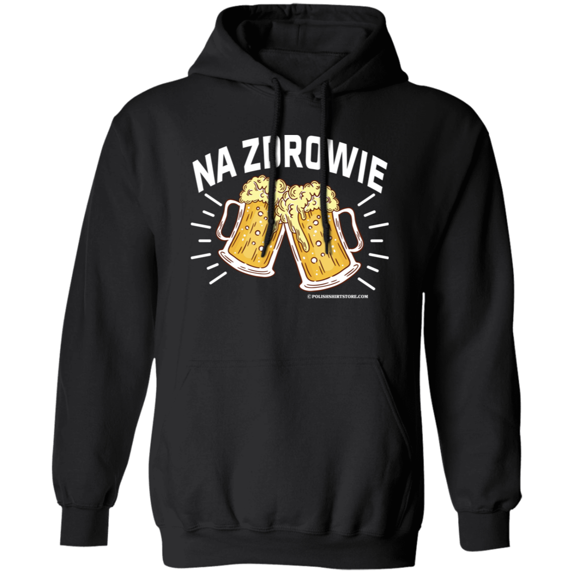Na Zdrowie Apparel CustomCat G185 Pullover Hoodie Black S