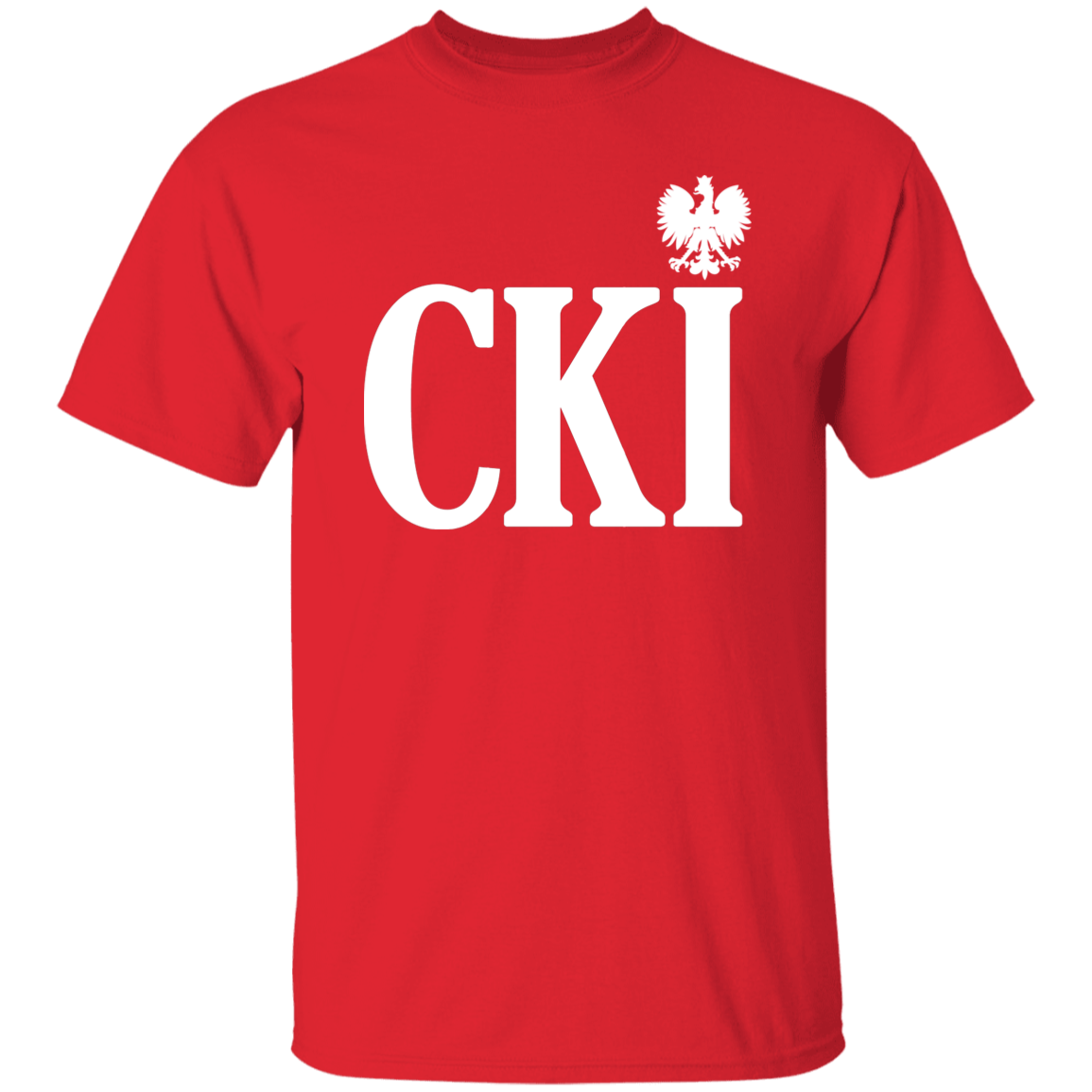 CKI Polish Surname Ending Apparel CustomCat G500 5.3 oz. T-Shirt Red S