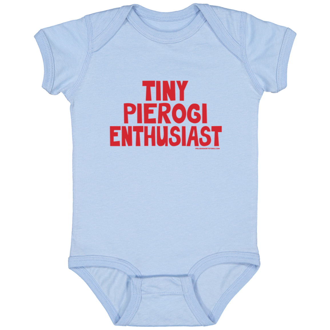Tiny Pierogi Enthusiast Infant Bodysuit Baby CustomCat Light Blue Newborn 