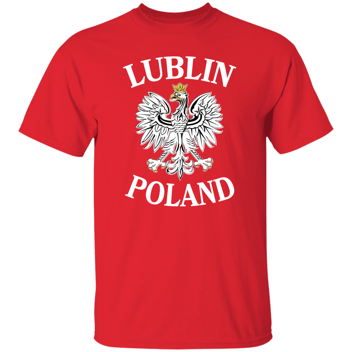 Lublin Poland T-Shirt T-Shirts CustomCat Red S 