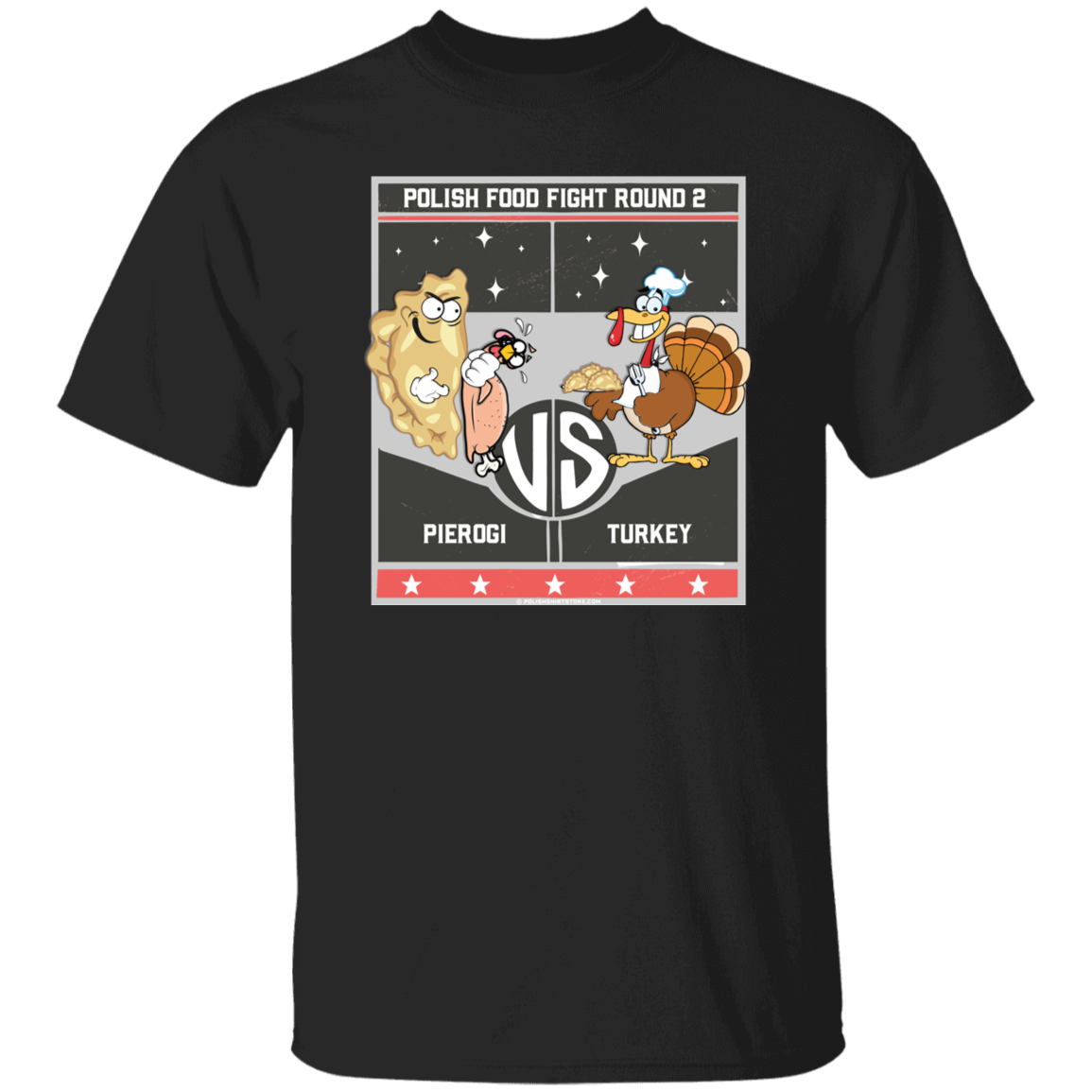 Polish Food Fight Round 2 Apparel CustomCat G500 5.3 oz. T-Shirt Black S
