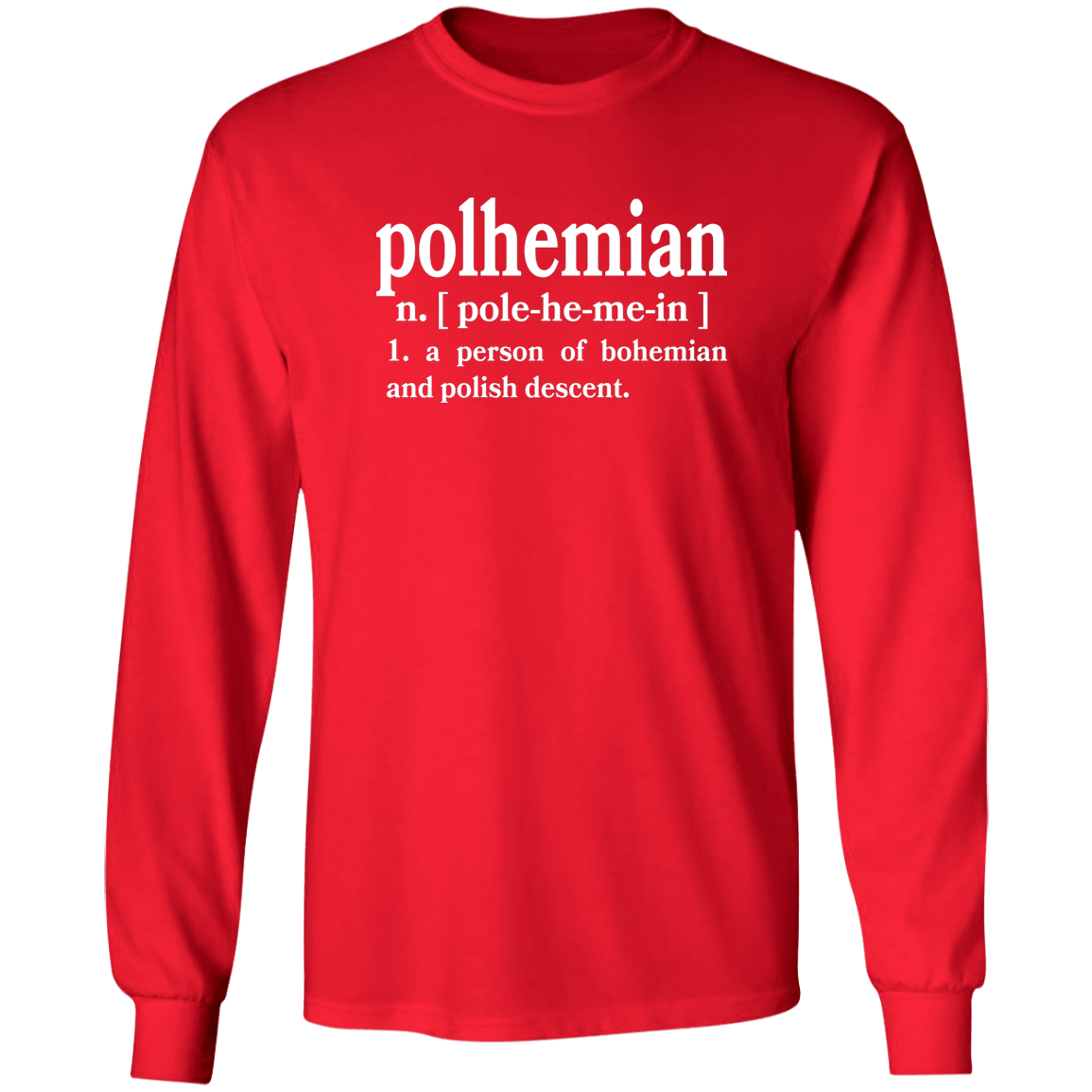 Polhemian Defintion Apparel CustomCat G240 LS Ultra Cotton T-Shirt Red S