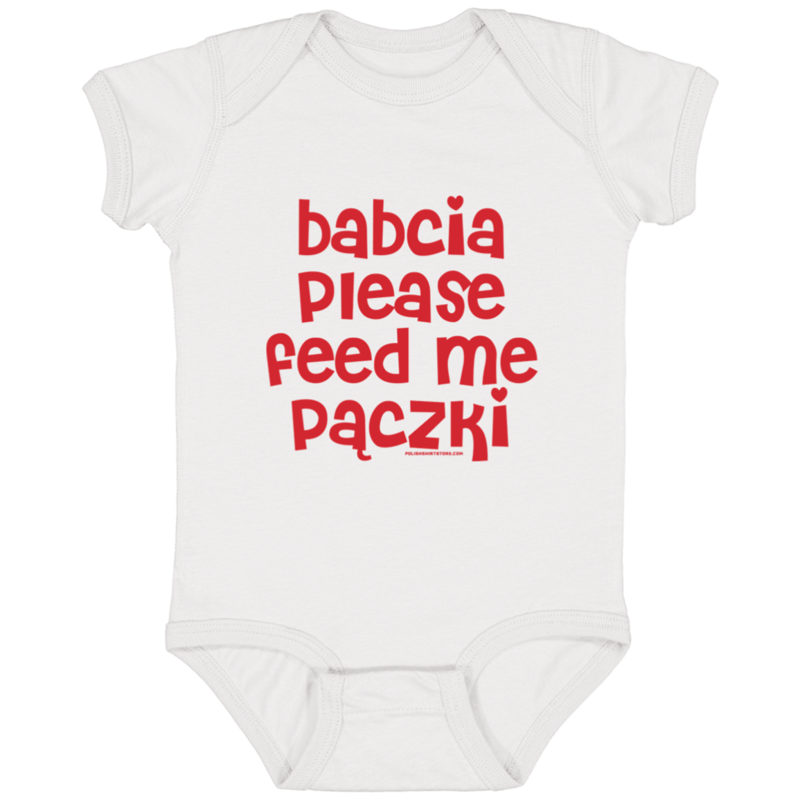 Babcia Please Feed Me Paczki Infant Bodysuit Baby CustomCat White Newborn 