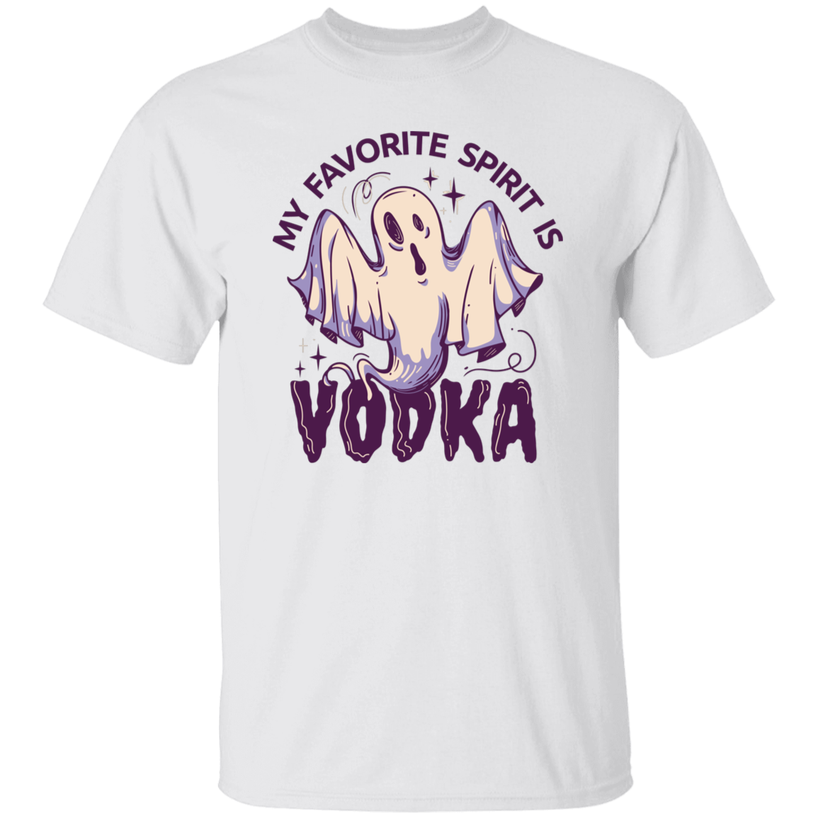 My Favorite Spirit is Vodka T-shirt T-Shirts CustomCat White S 