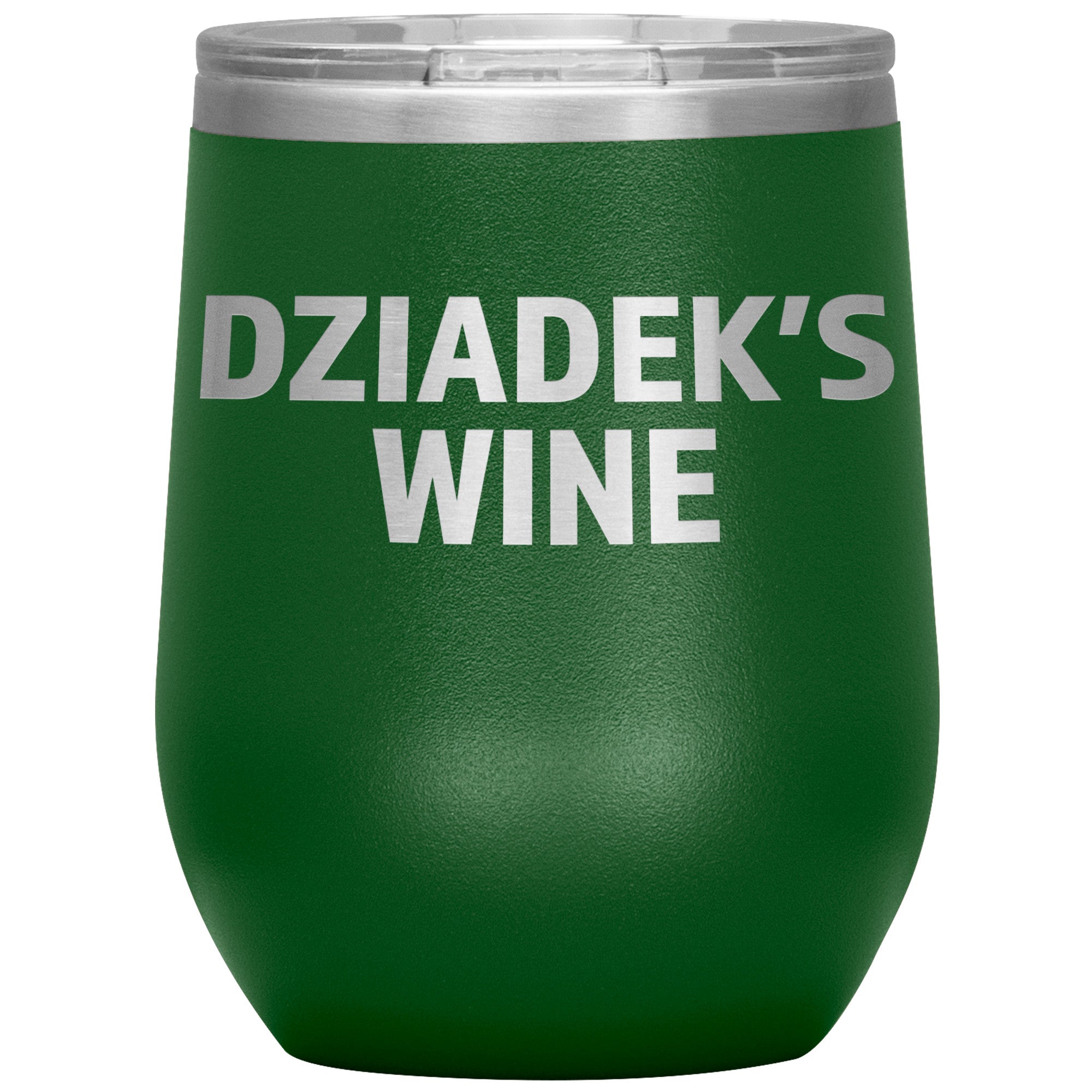 Dziadek's Insulated Wine Tumbler Tumblers teelaunch Green  