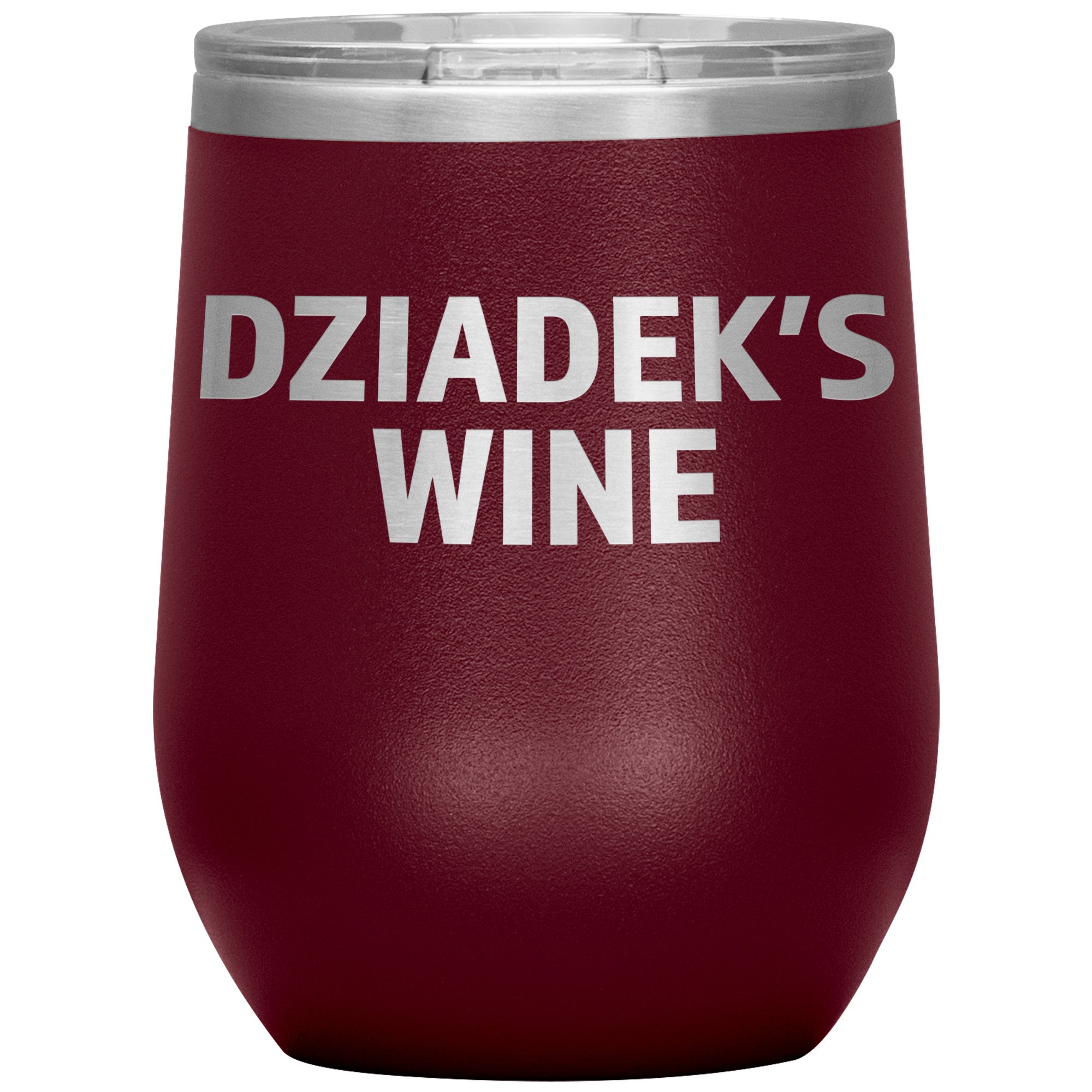Dziadek's Insulated Wine Tumbler Tumblers teelaunch Maroon  