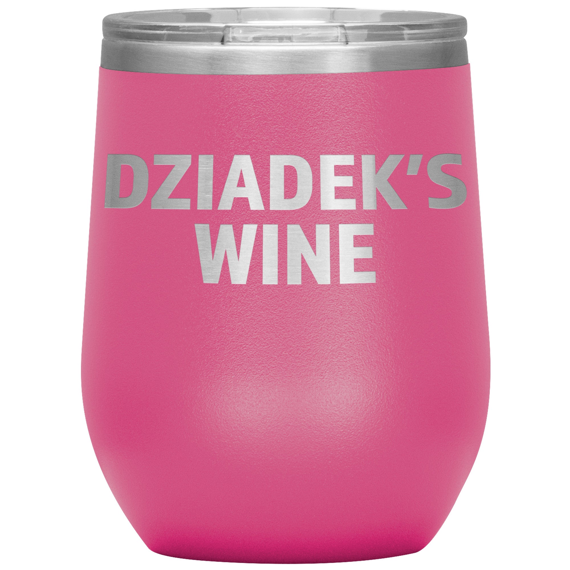 Dziadek's Insulated Wine Tumbler Tumblers teelaunch Pink  