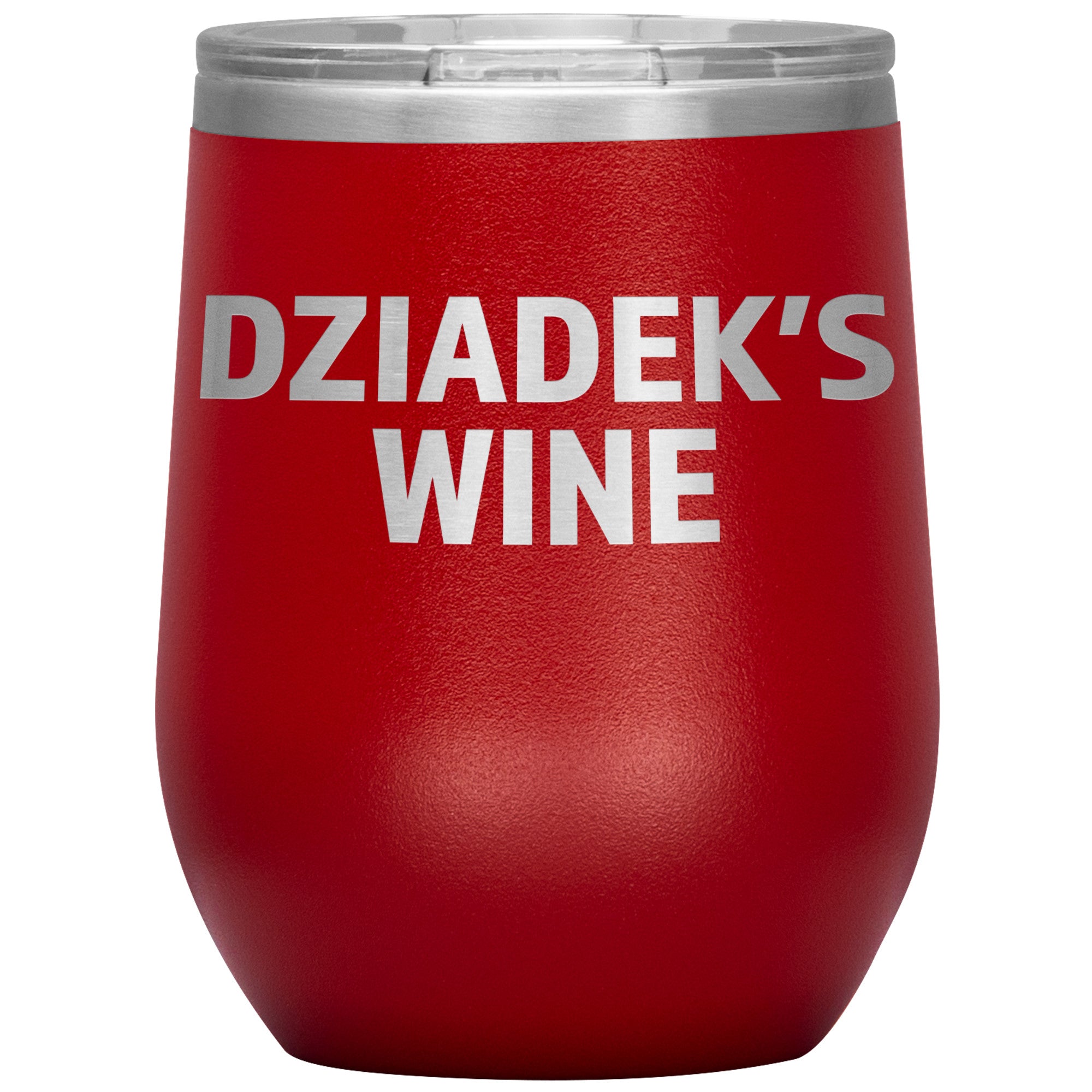 Dziadek's Insulated Wine Tumbler Tumblers teelaunch Red  