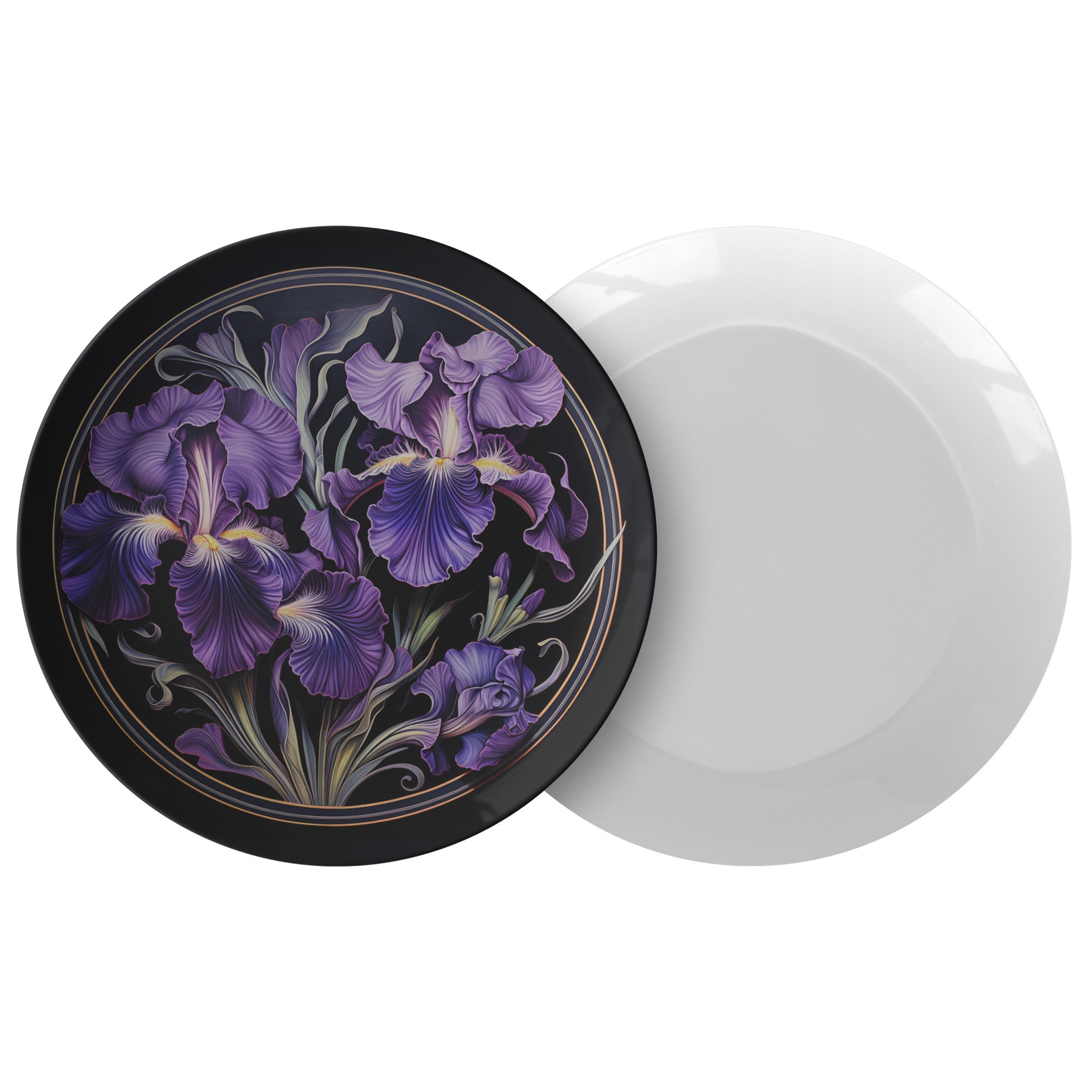 Gothic Siberian Iris Plate Kitchenware teelaunch Single  
