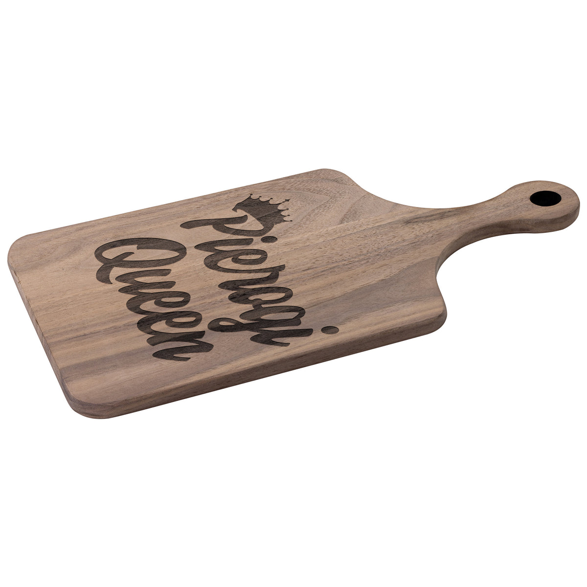 Pierogi Queen Hardwood Paddle Cutting Board Kitchenware teelaunch   
