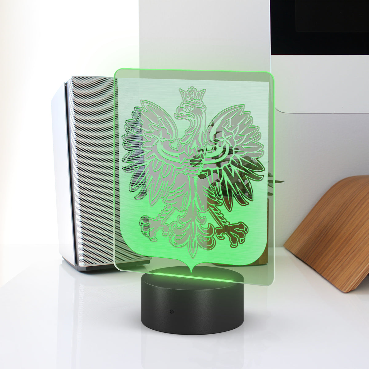 Poland Coat of Arms Rectangle Acrylic LED Sign LED Signs teelaunch   