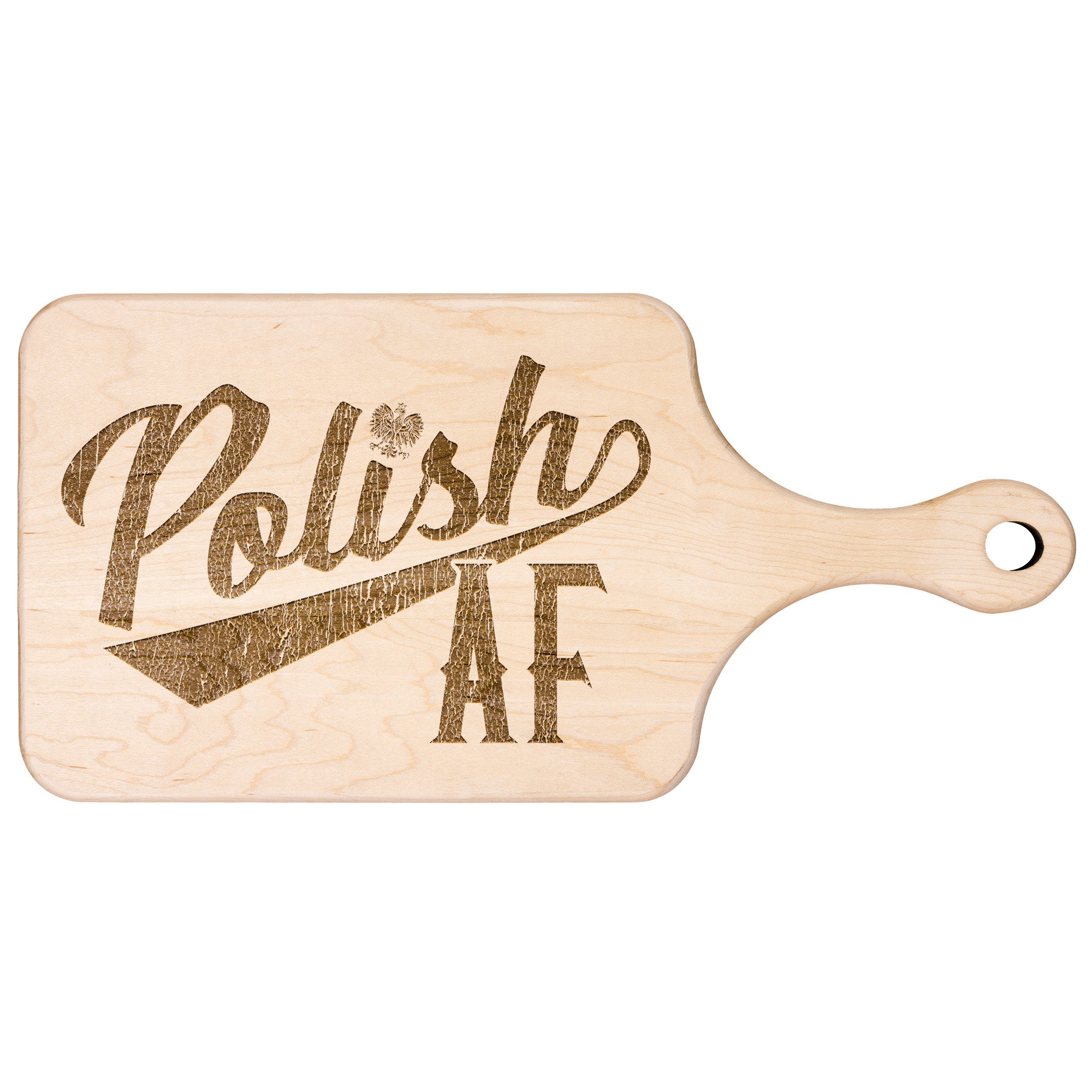 Polish AF Hardwood Paddle Cutting Board Kitchenware teelaunch   