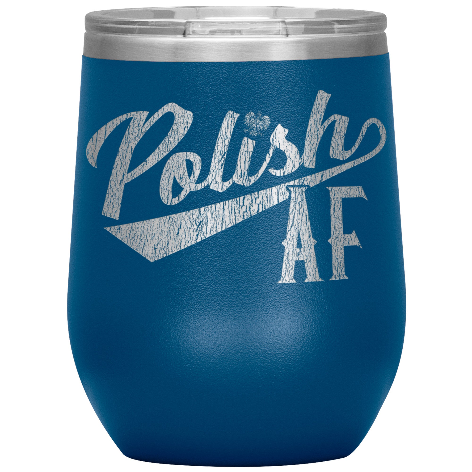 Polish AF Insulated Wine Tumbler Tumblers teelaunch Blue  
