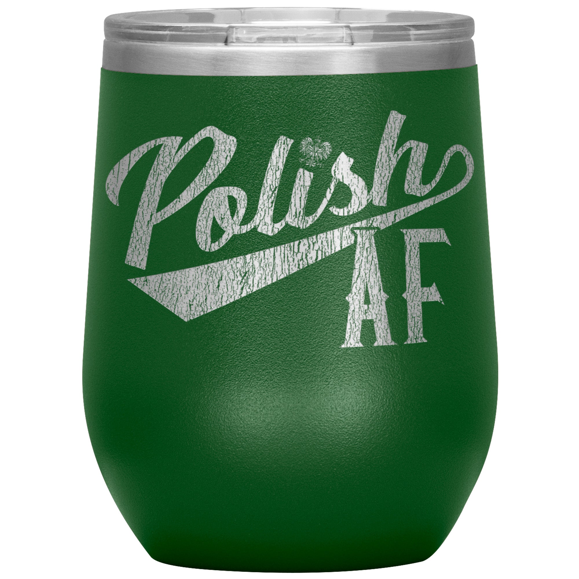 Polish AF Insulated Wine Tumbler Tumblers teelaunch Green  