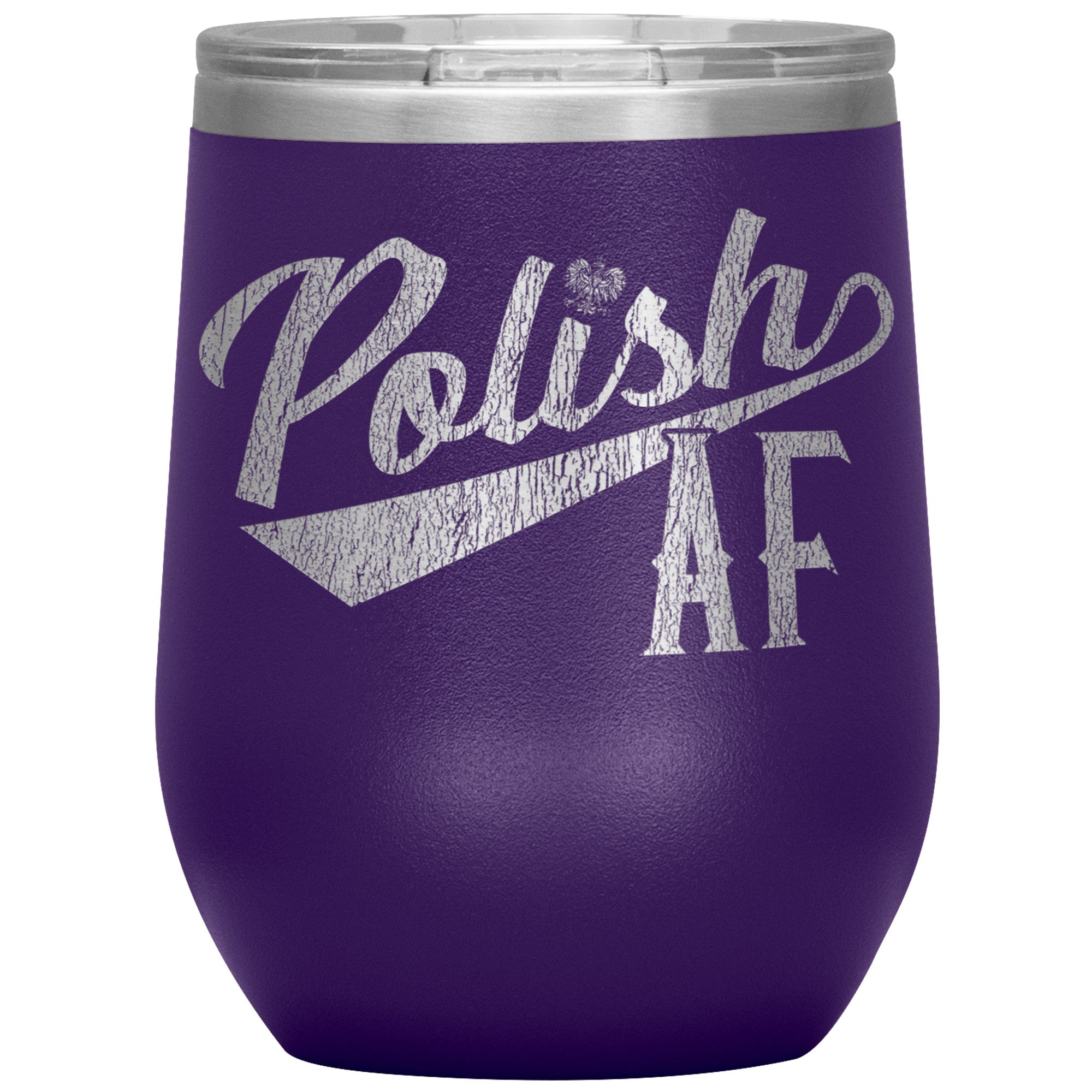 Polish AF Insulated Wine Tumbler Tumblers teelaunch Purple  
