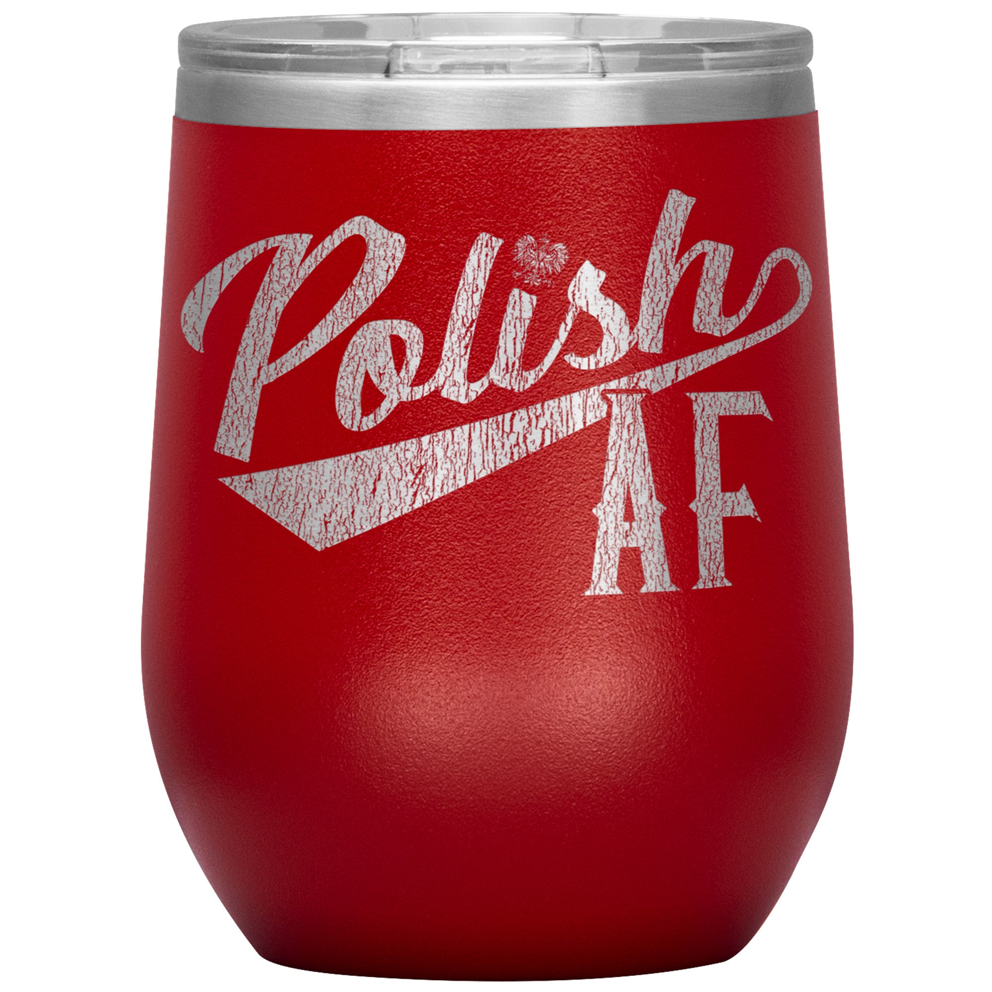 Polish AF Insulated Wine Tumbler Tumblers teelaunch Red  