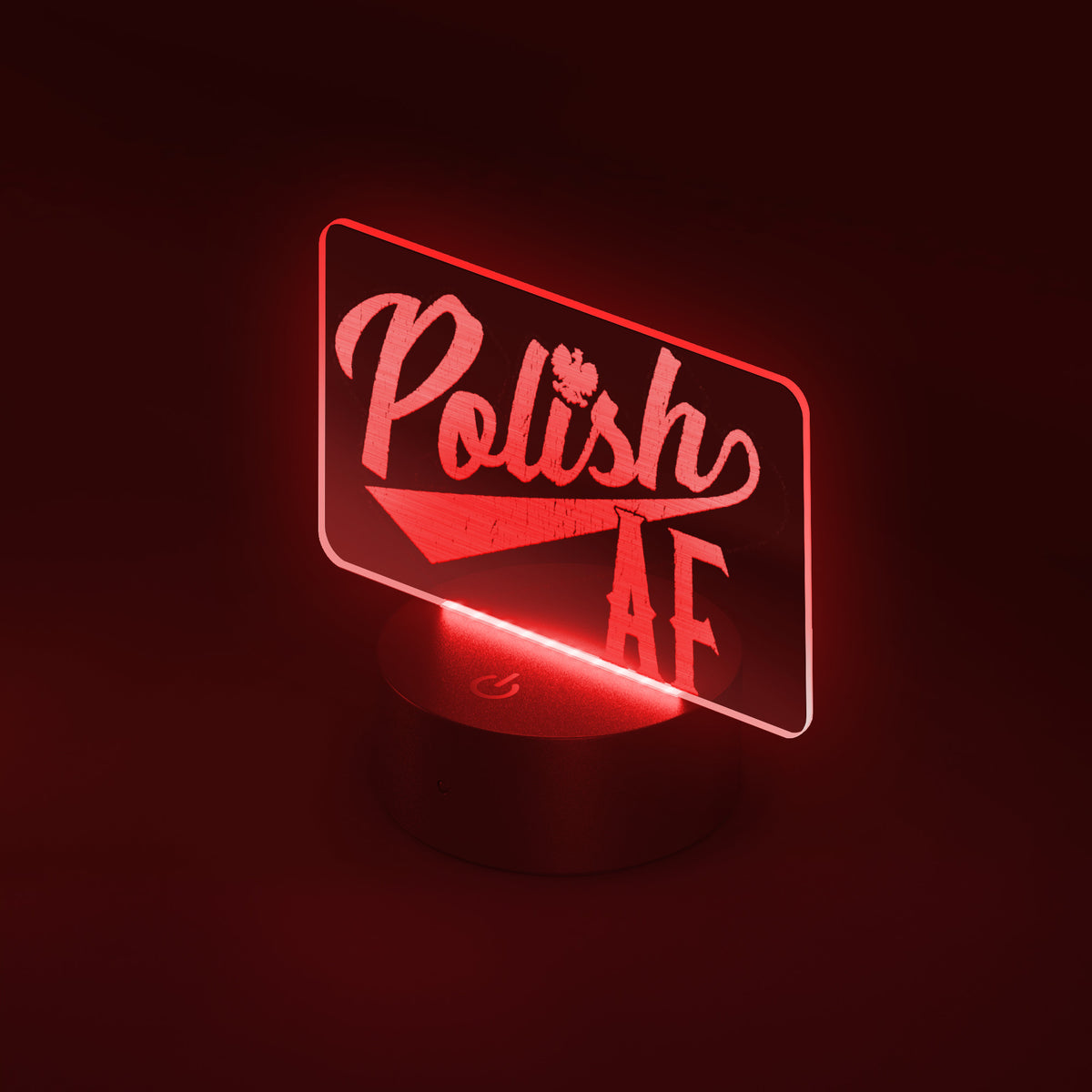 Polish AF Plate Acrylic LED Sign LED Signs teelaunch   