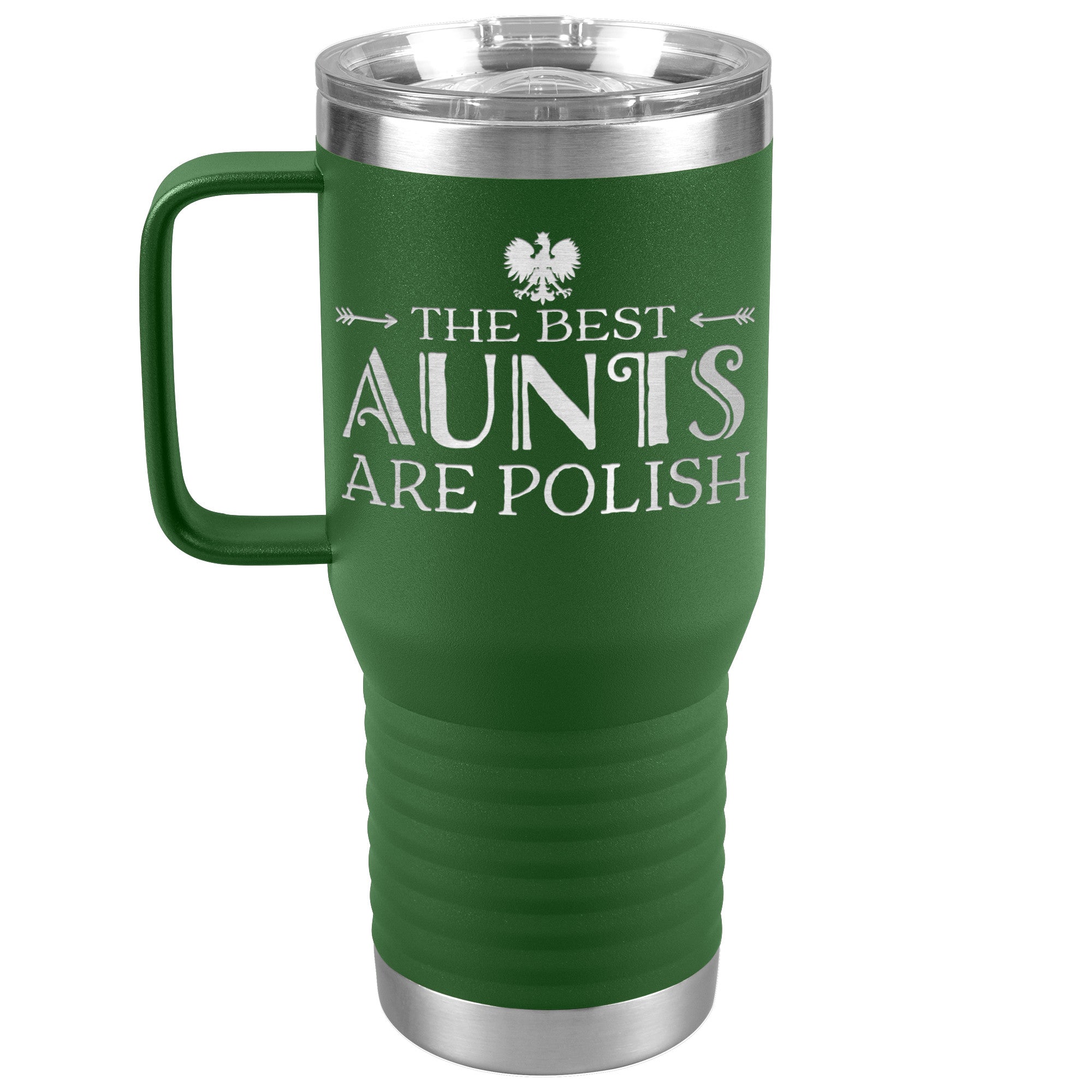 Polish Aunt Travel Tumbler Tumblers teelaunch Green  